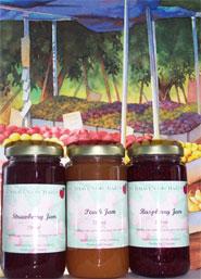 A selection of jams and jellies